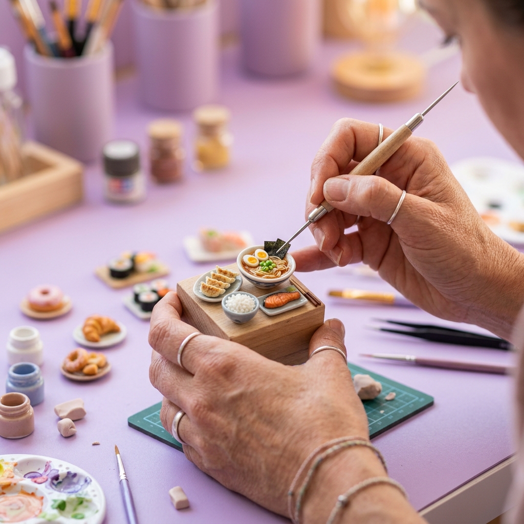 Nghệ nhân chế tác đồ ăn mini